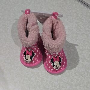 Disney‎ Pink Minnie Mouse Slippers with Plush Lining